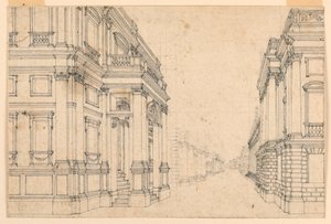 Cenário: Rua da Cidade com Palácios de Unknown artist