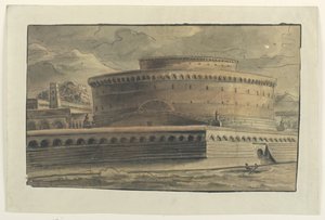 Desenho do Palco: Exterior do Edifício Circular de Unknown artist