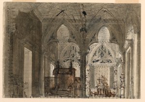 Cenário, Interior da Igreja Gótica de Unknown artist