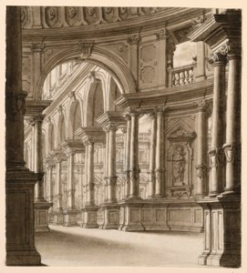 Design de palco, interior do pórtico renascentista de Unknown artist