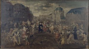 Brincadeiras de rua em Paris, entre 1501 e 1600 (pintura) de Unknown artist