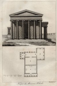 Templo de Atena Polias - Acrópole Atenas - (Templo Antigo de Atena) - gravura de "Usos e costumes de todos os povos do Universo". Ou seja, a História do Governo, Leis, Milícias e Religião de todas as Nações desde os tempos mais remotos até ao de Unknown artist