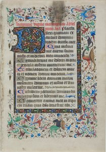 Folha de texto de um livro de horas de Unknown artist
