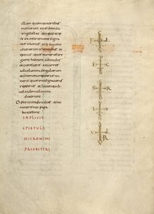 Página de texto com monograma de Unknown artist