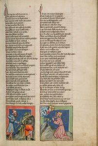 Lameque, o cego, mata Caim; Enoque perante Deus de Unknown artist