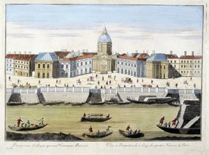 O Colégio das Quatro Nações - gravura de Unknown artist