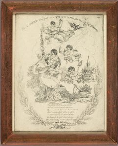 A mudança do cometa para um dia dos namorados a 14 de fevereiro (valentine) de Unknown artist