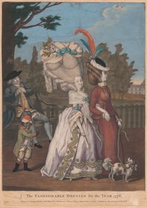 Os Vestidos da Moda do Ano, 1776 de Unknown artist
