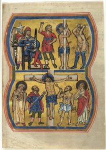 A Flagelação e a Crucificação, de um Saltério de Unknown artist