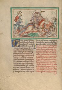 Os cavaleiros em cavalos cuspidores de fogo de Unknown artist