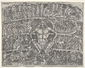 O Inferno Segundo Dante, depois do Fresco no Campo Santo de Pisa de Unknown artist