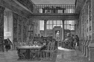 O Institut de France em Paris - sala de leitura do INSTITUTO DE FRANÇA - de Unknown artist
