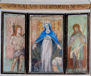 A Madonna, São Sebastião e São Roch (fresco de Unknown artist