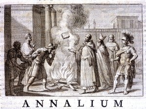 O Milagre do Fogo de Santa Domingas em "Anais da Ordem dos Pregadores" de Thomas-Marie Mamachi, Roma de Unknown artist
