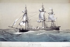 O Monarca, frota inglesa, cerca de 1850 de Unknown artist