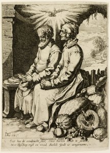 O casal de idosos piedosos de Unknown artist