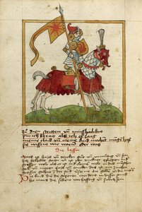 O planeta Marte como um cavaleiro blindado a cavalo de Unknown artist