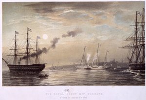 O Royal Yatch de Margate: Royal Yatch da Inglaterra, uma noite de Março de 1863. de Unknown artist