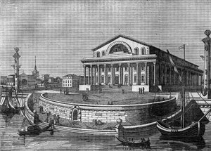 A Bolsa de Valores de São Petersburgo (São Petersburgo) na Rússia em 1836. de Unknown artist