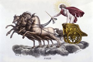 O Sol. Gravura do século XIX. de Unknown artist