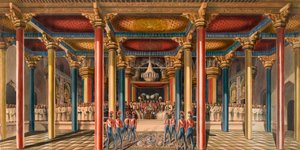 O Tanjore Durbar, perto de Madras em Fevereiro de 1840 (aguarela) de Unknown artist