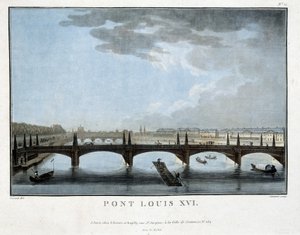 A ponte Luís XVI - gravura de Unknown artist