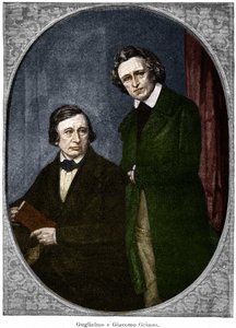Os irmãos Jakob (1785-1863) e Wilhelm (1786-1859) Grimm, escritores alemães. de Unknown artist