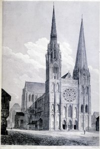 A catedral de Chartres - gravura de Unknown artist