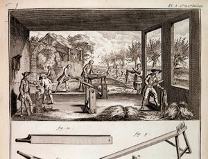 A cultura do cânhamo - em "Encyclopedie" de Denis Diderot e Jean Le Rond d