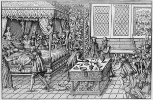 A morte de Henrique II (1519-1559), Rei de França, no Palais des Tournelles em Paris, 30 de junho de Unknown artist