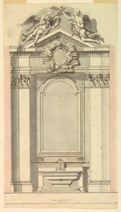 A elevação de um altar com duas sugestões alternativas de Unknown artist