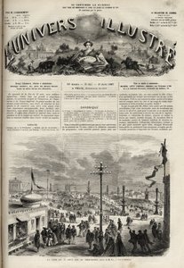 A festa de 15 de Agosto de 1867 no Trocadero em Paris - O universo ilustre de 1867 de Unknown artist