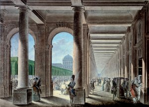 As galerias e jardins do Palais Royal. A litografia do século XVIII. Paris, B.N. de Unknown artist