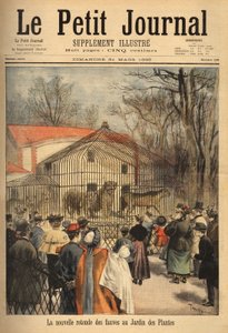 A nova rotunda das feras no jardim das plantas em Paris. Gravura no "Le petit journal" 31/03/1895. A colecção da Selva. de Unknown artist