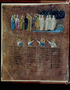 O Codex Rossanensis púrpura, século VI (manuscrito) de Unknown artist