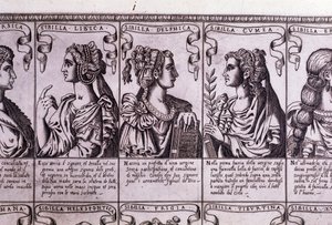 Os sibis: líbio, delphic, cumaean (gravura) de Unknown artist