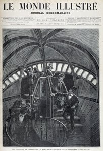 A visita do interior da cabeça da Estátua da Liberdade na Exposição Universal - em "O Mundo Ilustrado" de 28/09/1878 de Unknown artist