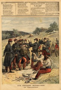 O waguemestre, os militares encarregados da distribuição do correio para as tropas. Gravação no "Le petit journal" 23/09/1893. A colecção da Selva. de Unknown artist