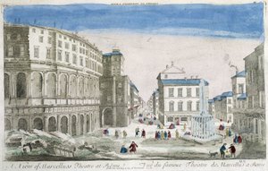 Teatro de Marcelino em Roma - Vista ótica de Unknown artist