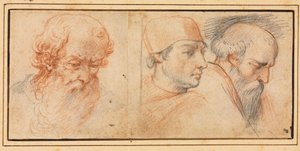 Três estudos principais de Unknown artist