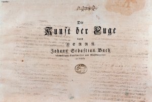 Página de título da partitura de The Art of the Fugue, de Johann Sebastian Bach de Unknown artist