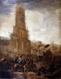 Torre de Babel - A Torre de Babel - pintura anónima de Unknown artist