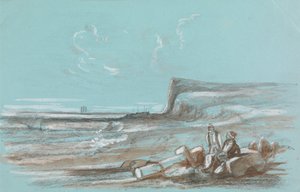 Dois Pescadores numa Praia de Unknown artist