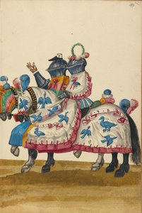 Dois homens de armadura para um concurso de torneios de Unknown artist