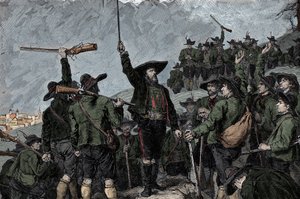 O patriota tirolês Andreas Hofer (1767-1810) - Rebelião do Tirol (Tyrolean) em 1809: O patriota tirolês Andreas Hofer de Unknown artist