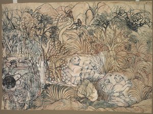Umed Singh de Kota Hunting Lions de Unknown artist