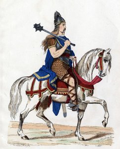 Um chefe dos Francos - em "Les Costumes civil et militaires des Francais dans travers les Siecles Paris F. Roy 1882". de Unknown artist