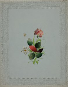 Namorados sem título (Flores cor-de-rosa e brancas) de Unknown artist