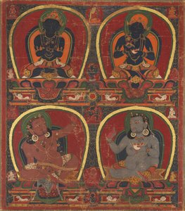 Vajradhara, Nairatmya e Mahasiddhas Virupa e Kanha de Unknown artist