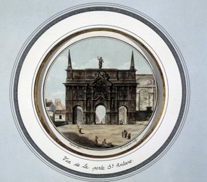 Vista da porta de Santo Antônio - gravura de Unknown artist